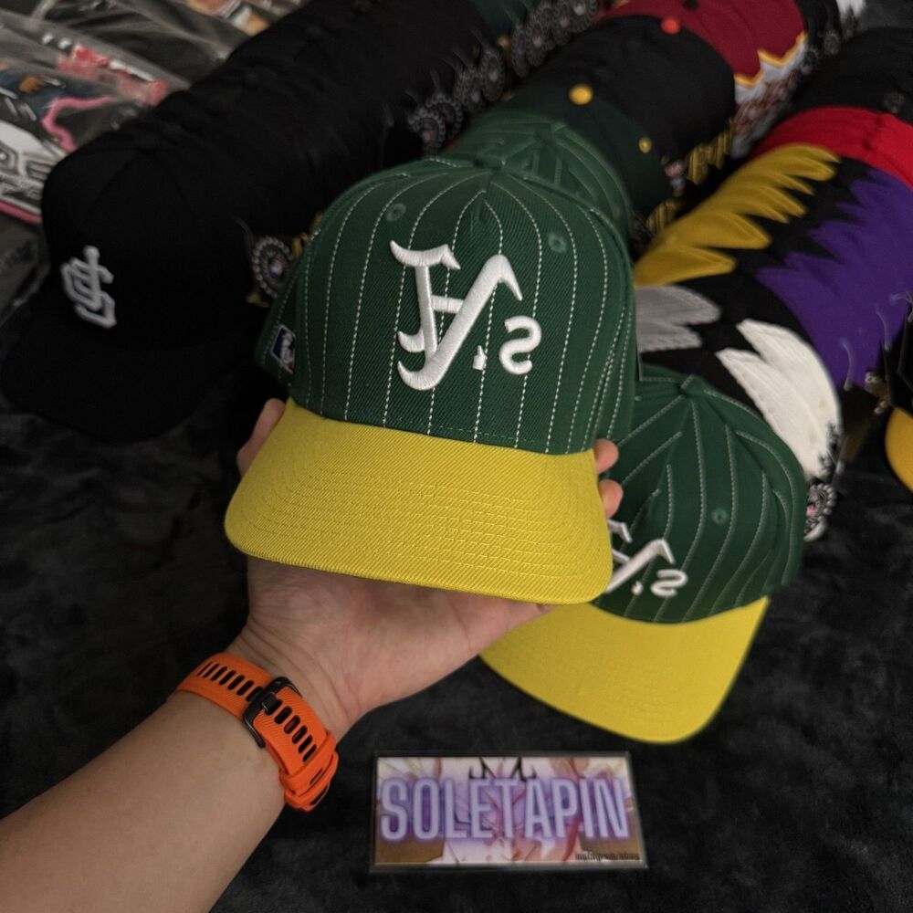 KTH KTHLA Kill The Hype a’$•pin$tripe fw21 SnapBack Hat, Oakland A’s, Vegas, NWT